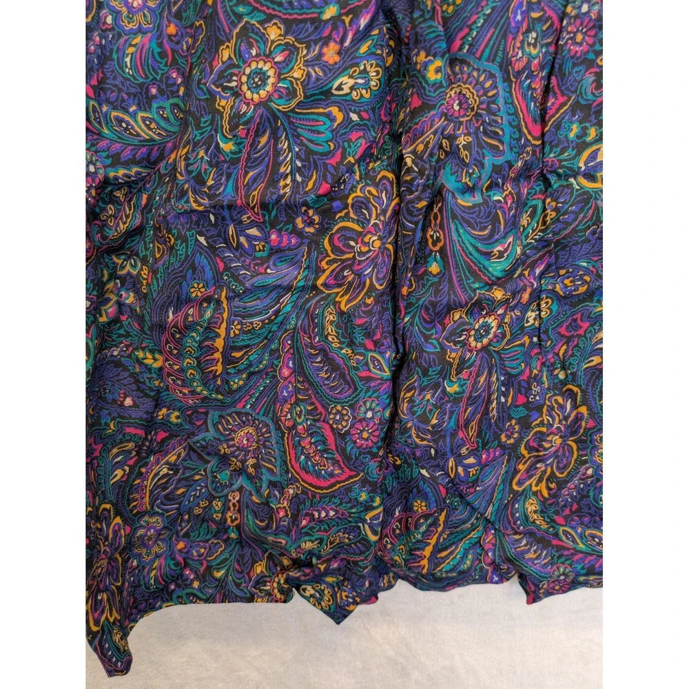 Norton McNaughton Petites Paisley Blouse‎ & Midi Skirt Set Women's Size 12/10
